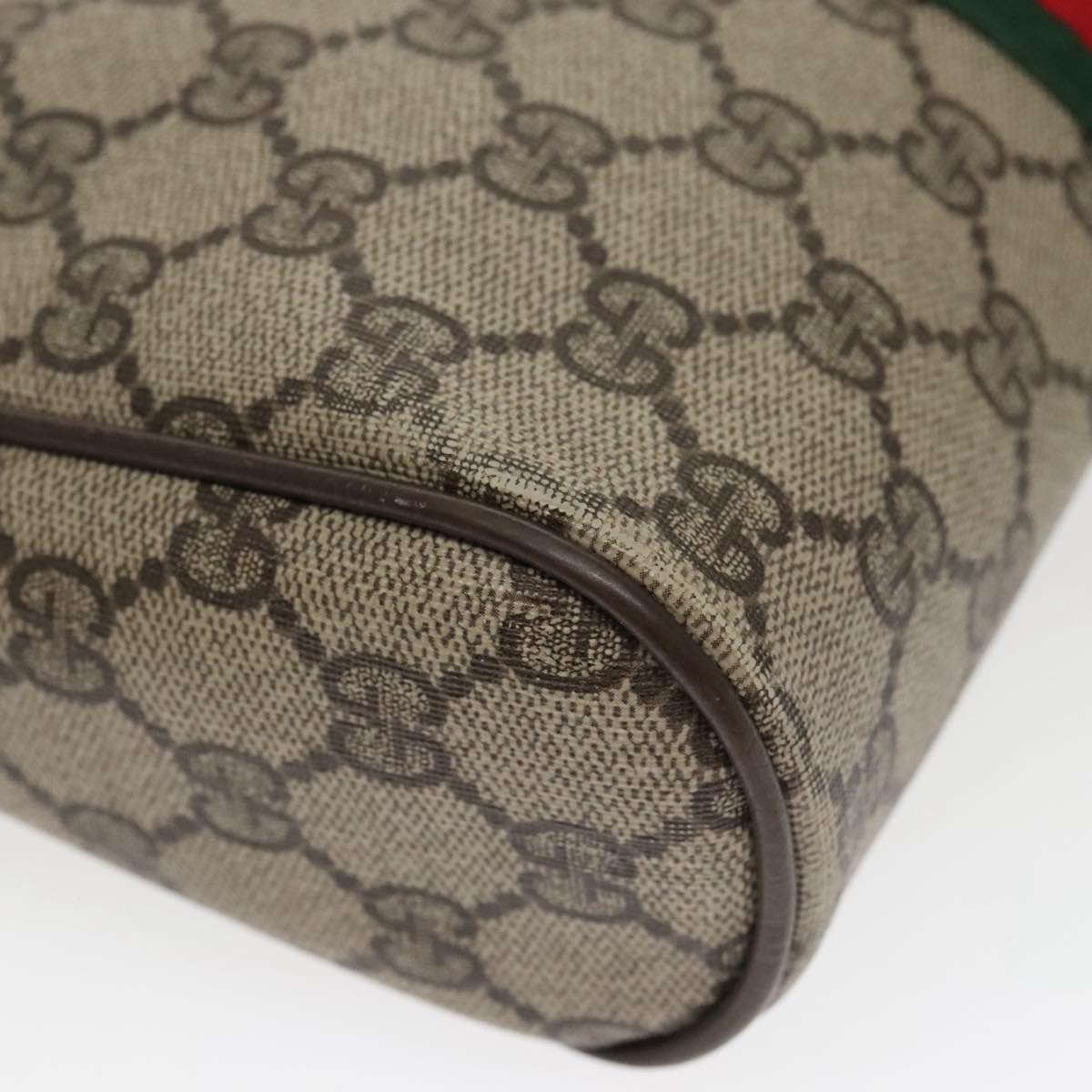 GUCCI GG Supreme Web Sherry Line Clutch Bag Beige 010 378 th5385