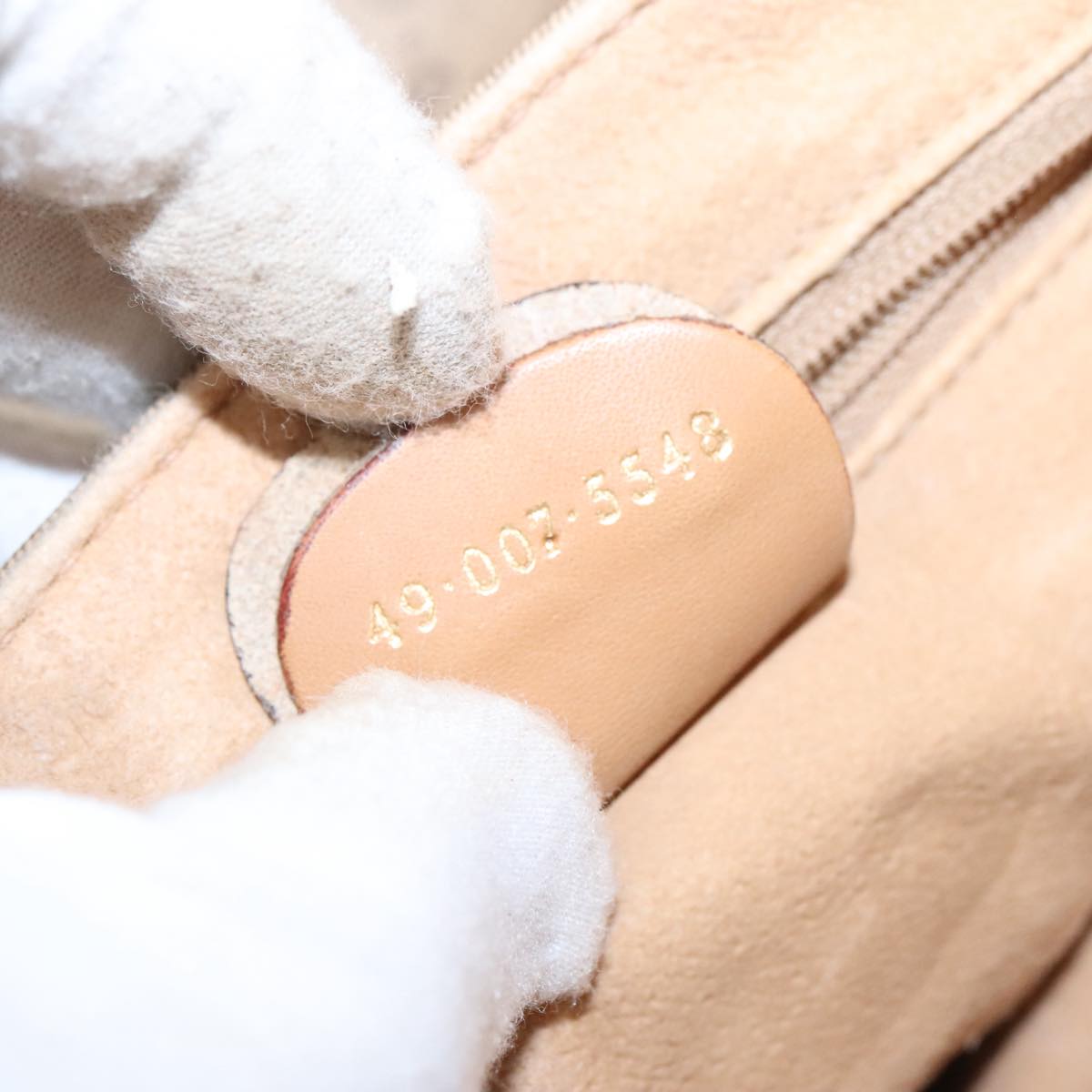 GUCCI Micro GG Supreme Shoulder Bag PVC Beige Gold 49 007 5548 th5401