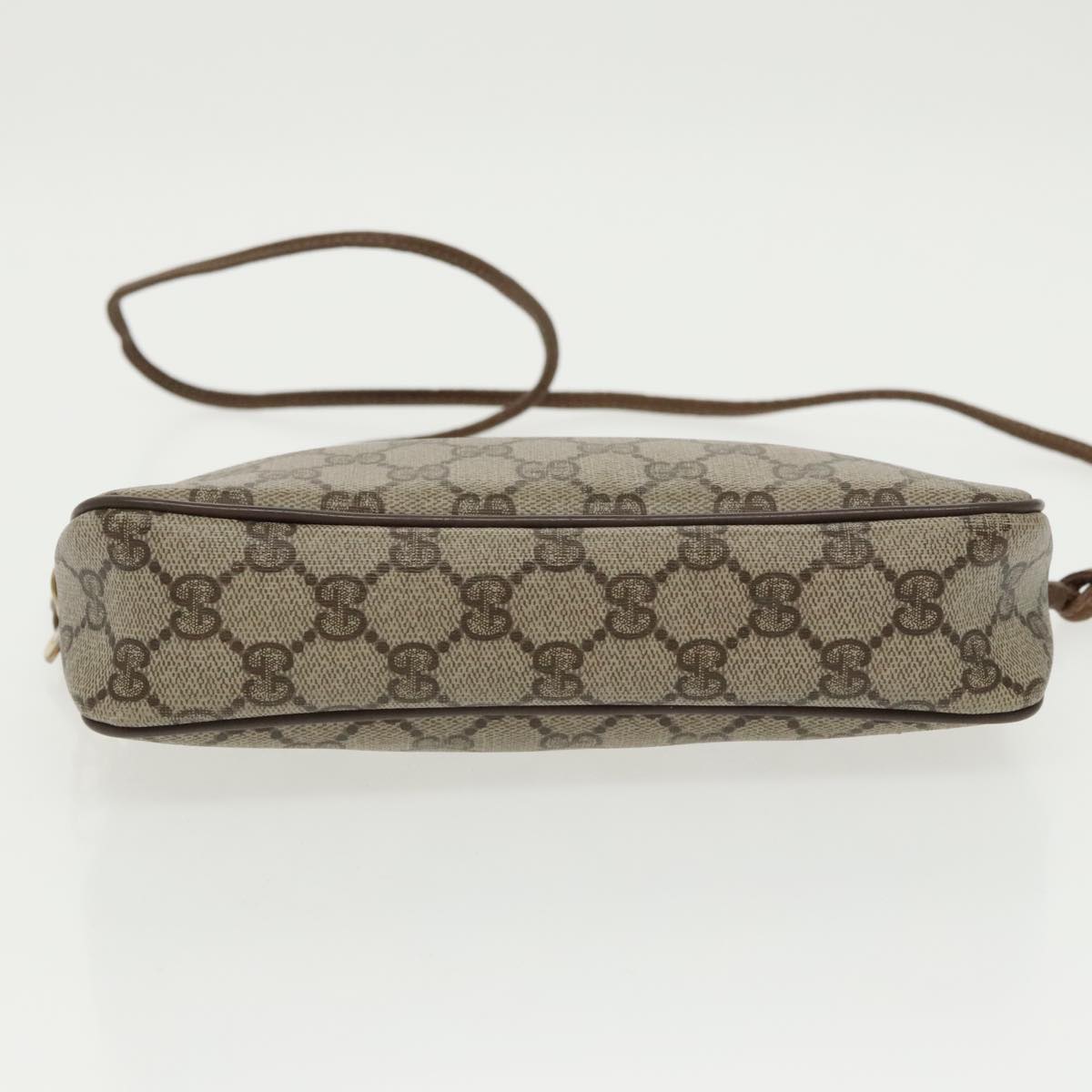 GUCCI GG Supreme Shoulder Bag PVC Beige Gold 97 02 068 th5444