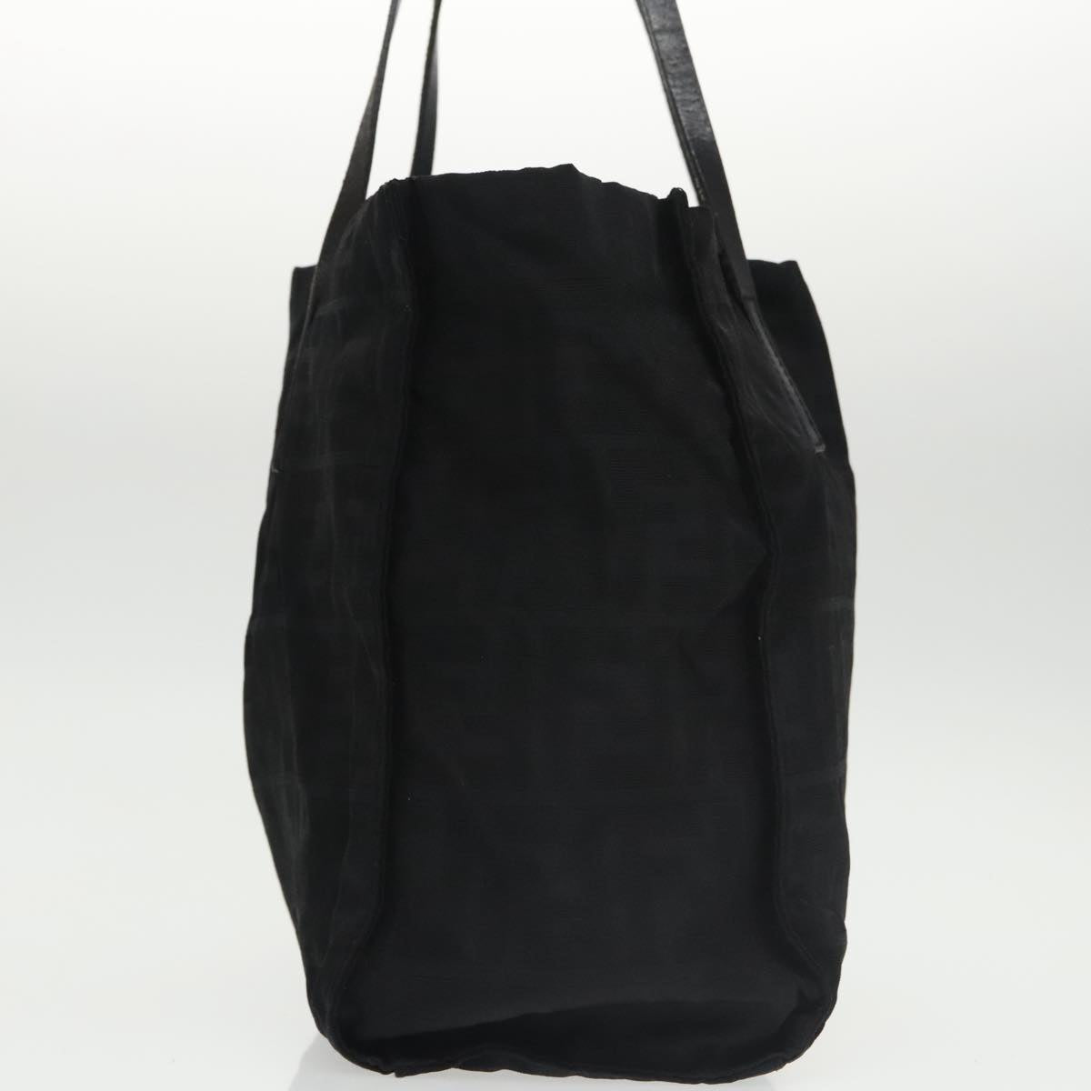 FENDI Zucca Canvas Tote Bag Silver Black th5496