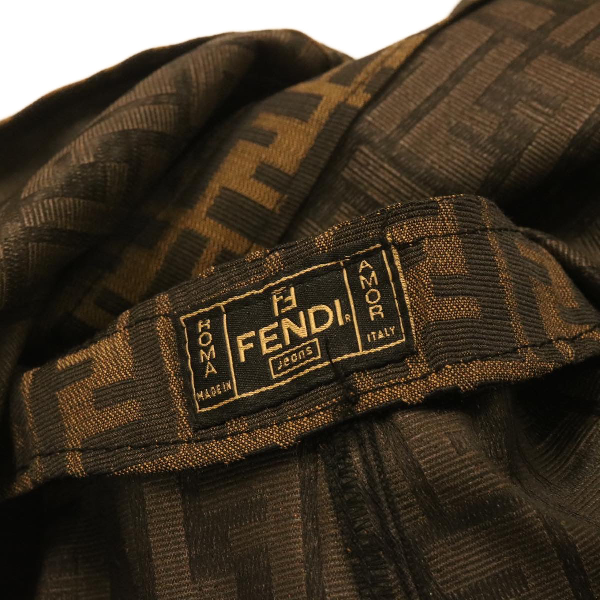 FENDI Zucca Canvas skirt Nylon Brown Black am1627g
