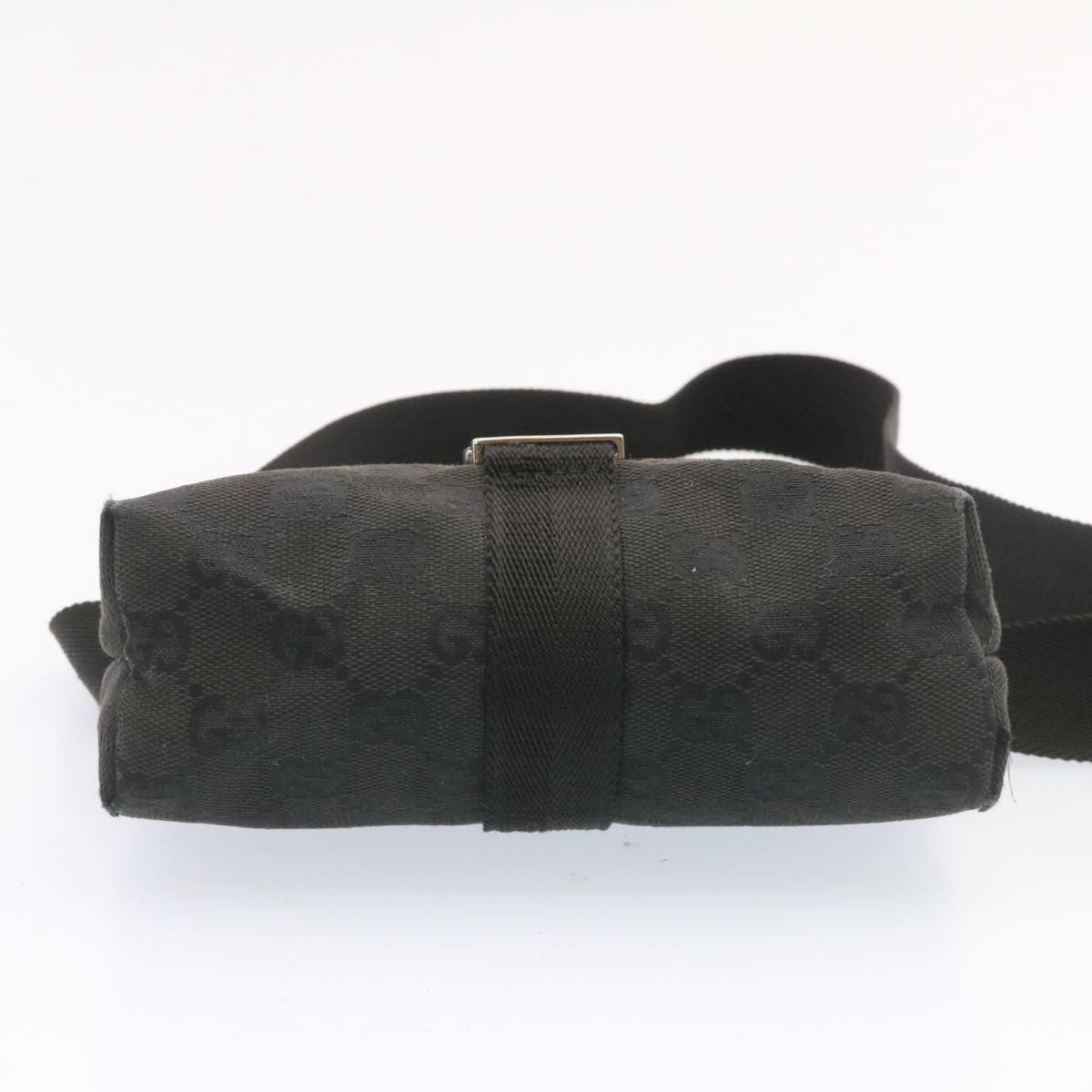 GUCCI GG Canvas Waist Bag Pouch Black am1341s