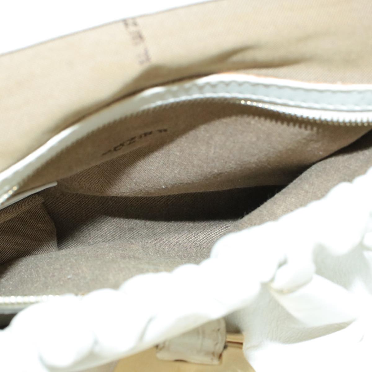 FENDI Shoulder Bag Leather White yk107