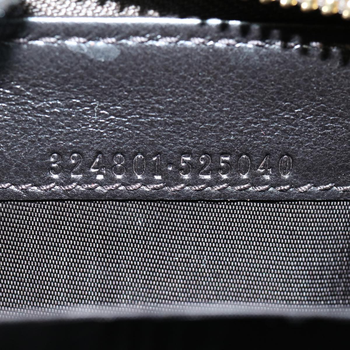 GUCCI GG Canvas Coin Purse Leather Brown 30350