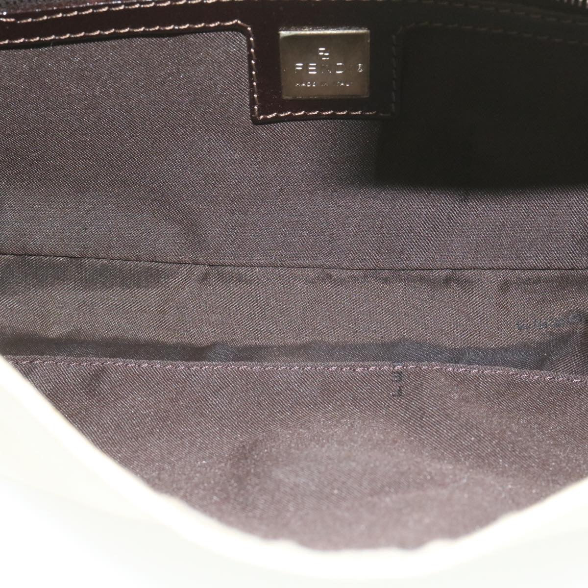 FENDI Mamma Baguette Shoulder Bag White Brown rd1281