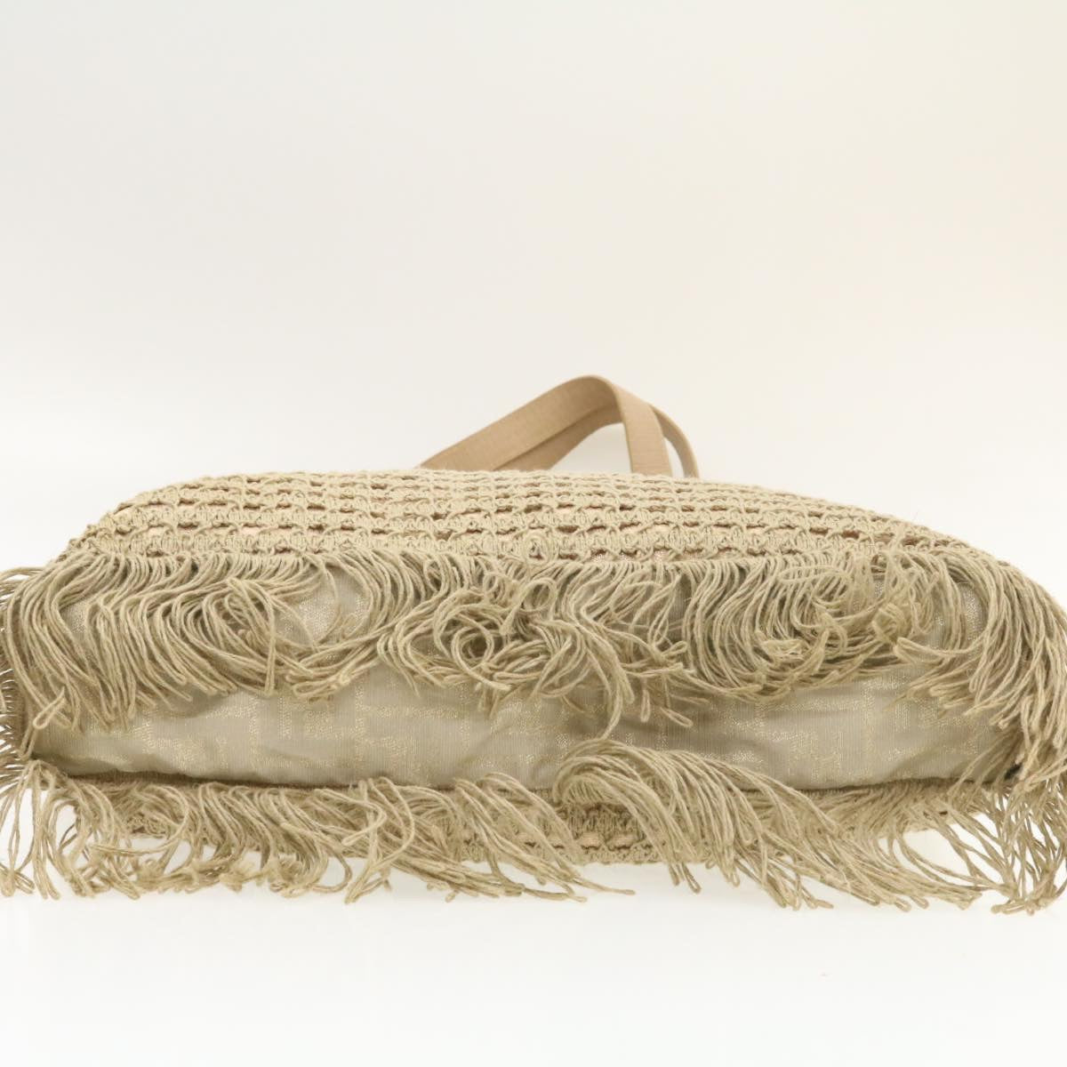 FENDI Zucca Canvas Net Tote Bag Beige rd1125