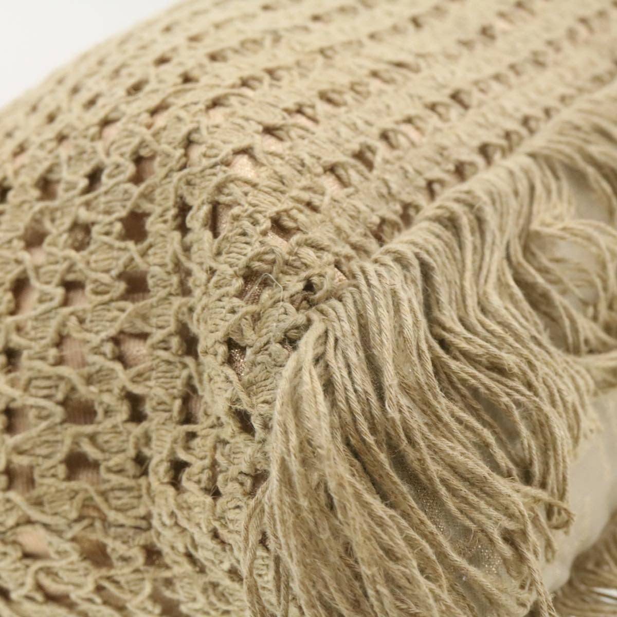FENDI Zucca Canvas Net Tote Bag Beige rd1125