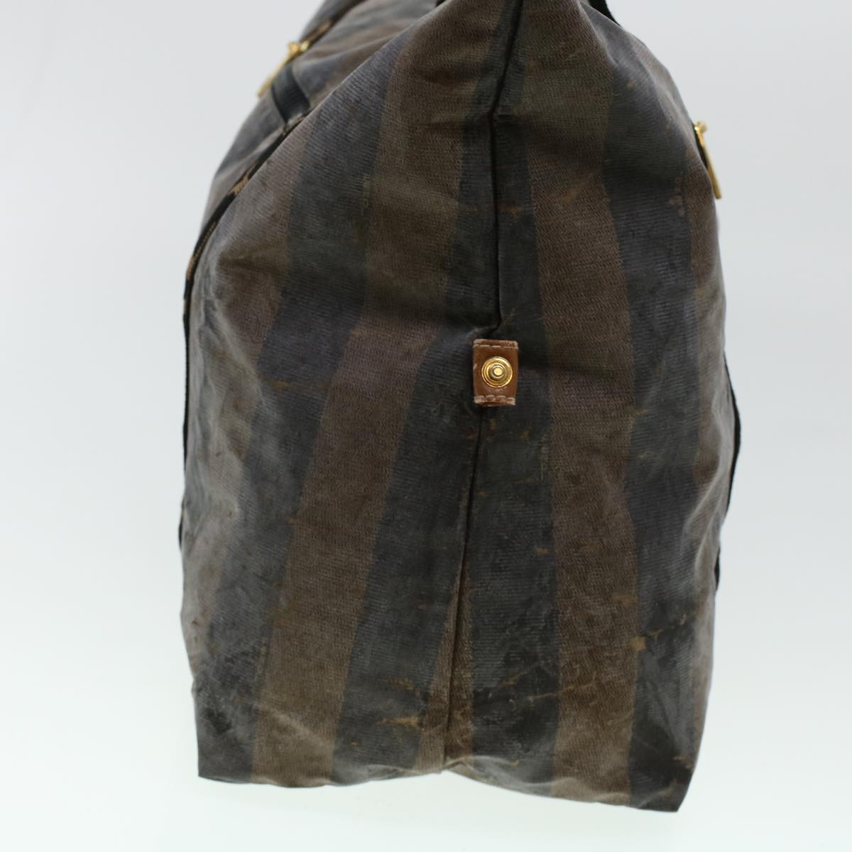 FENDI Pecan Canvas Pouch Shoulder Bag Coated Canvas 2Set Brown Black ti1034