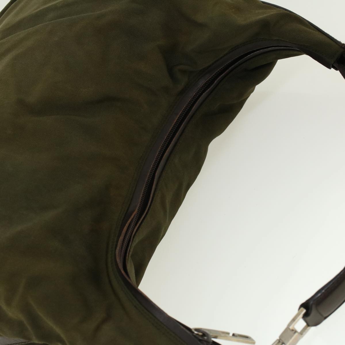 GUCCI Shoulder Bag Canvas Khaki ti1043