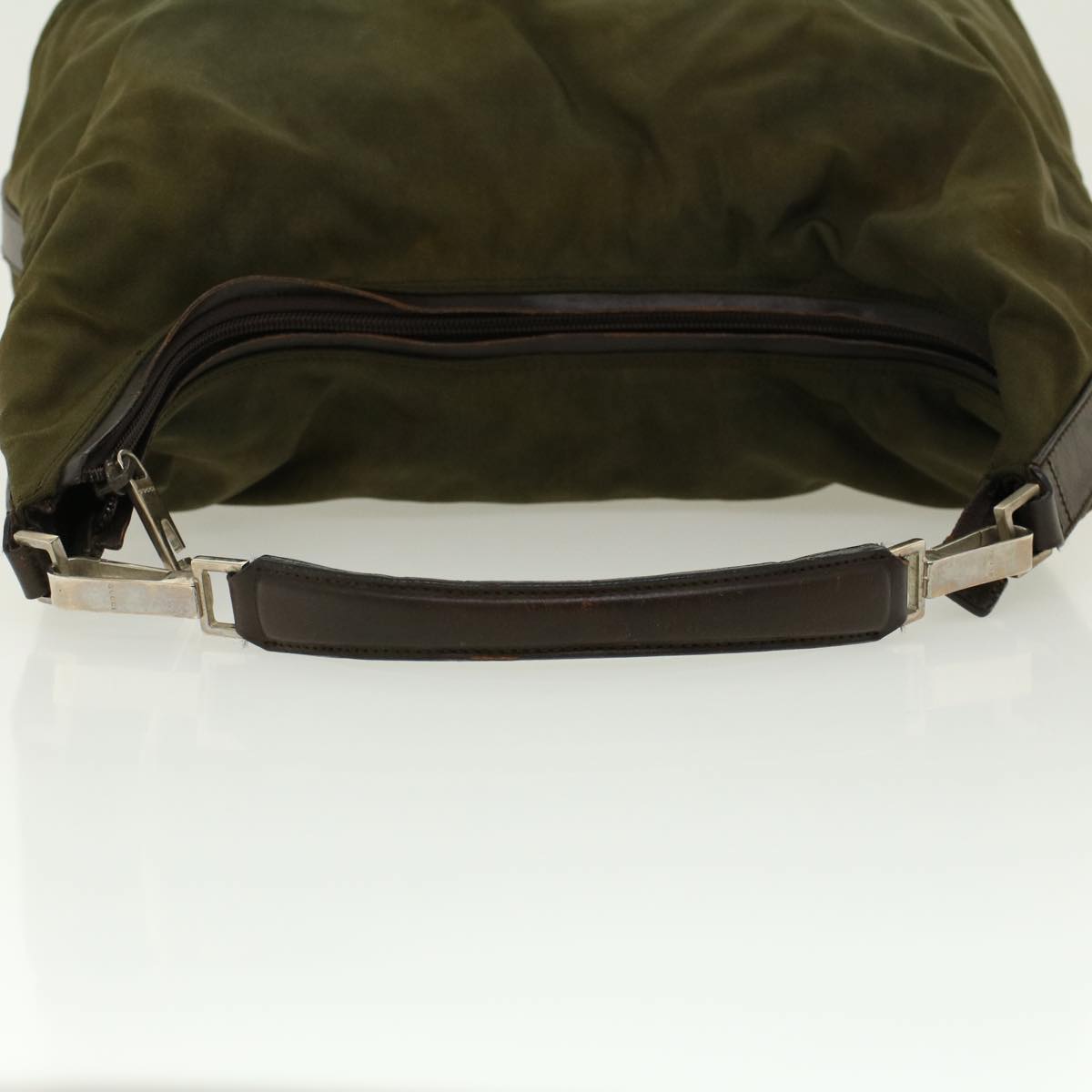 GUCCI Shoulder Bag Canvas Khaki ti1043