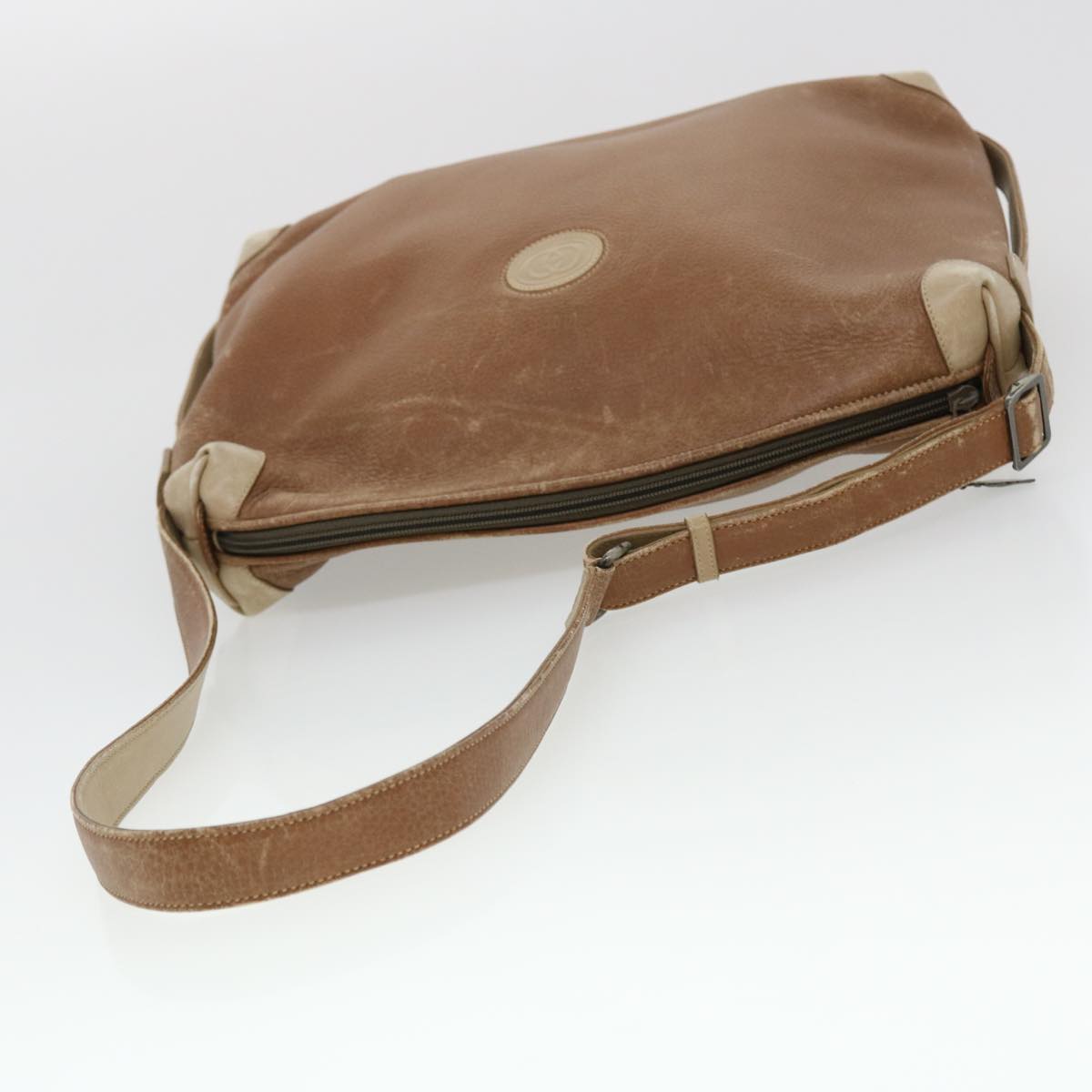 GUCCI Shoulder Bag Leather Brown ti1051