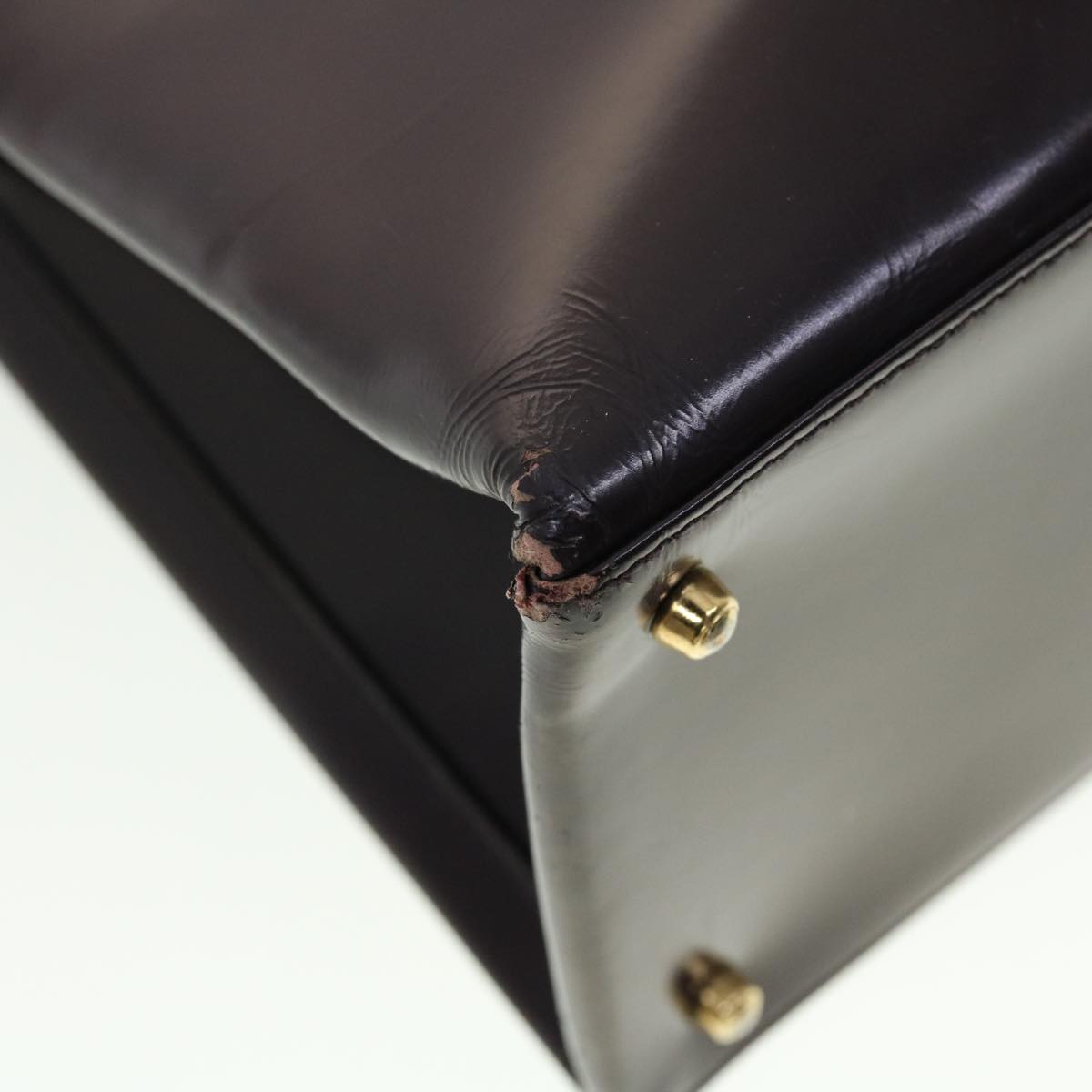 GUCCI Shoulder Bag Leather Purple ti1095