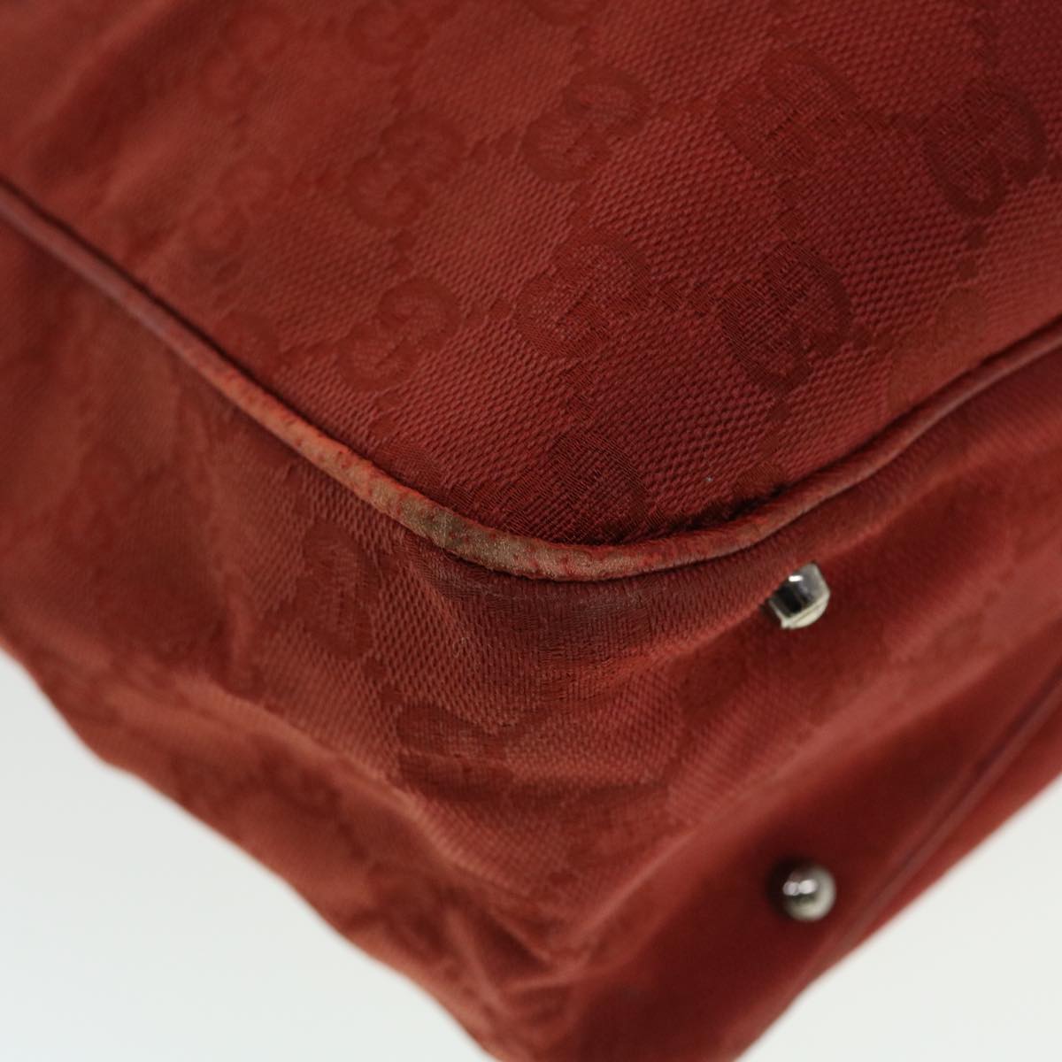 GUCCI GG Canvas Tote Bag Red ti1130