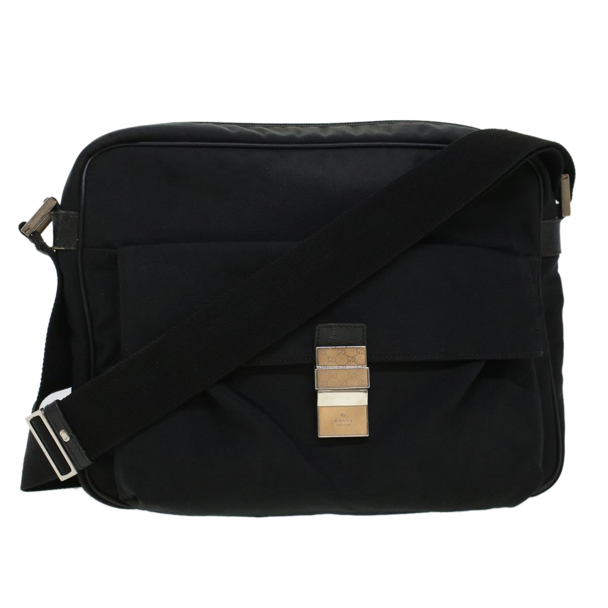 GUCCI Shoulder Bag Canvas Black 146298 ti1133