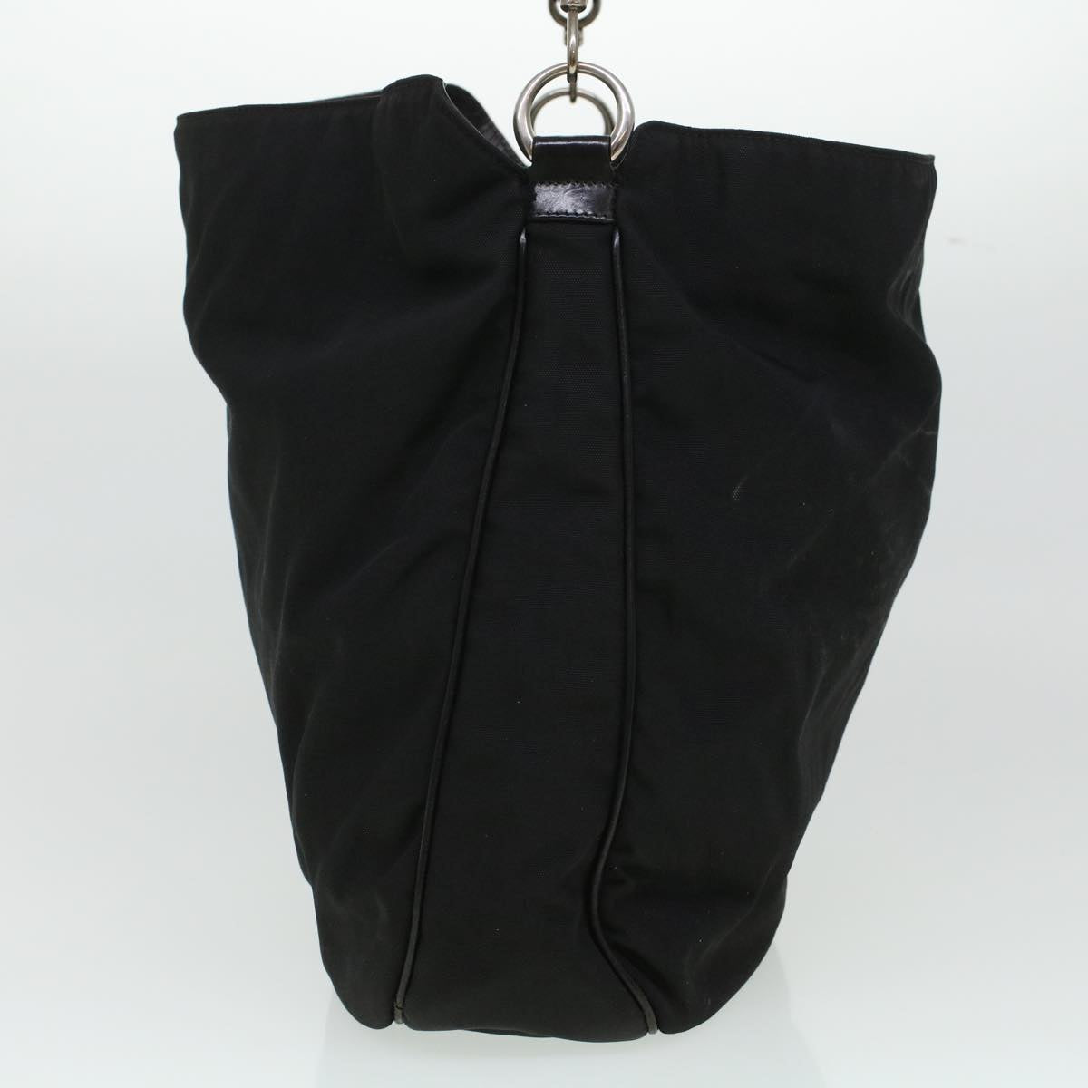 GUCCI Bamboo Shoulder Bag Canvas Black ti1134