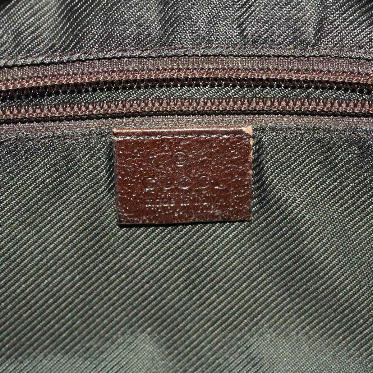 GUCCI GG Canvas Shoulder Bag Beige Dark Brown ti1138