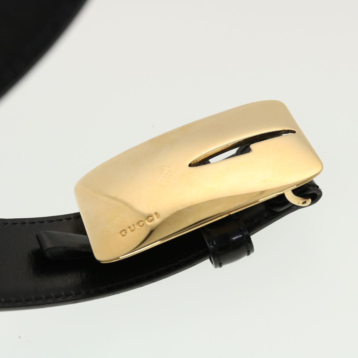 GUCCI GG Canvas Belt Leather 4Set Black Red white ti1159