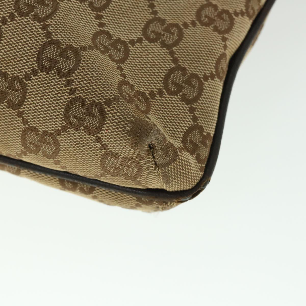 GUCCI GG Canvas Shoulder Bag Beige Brown 122791 ti1206