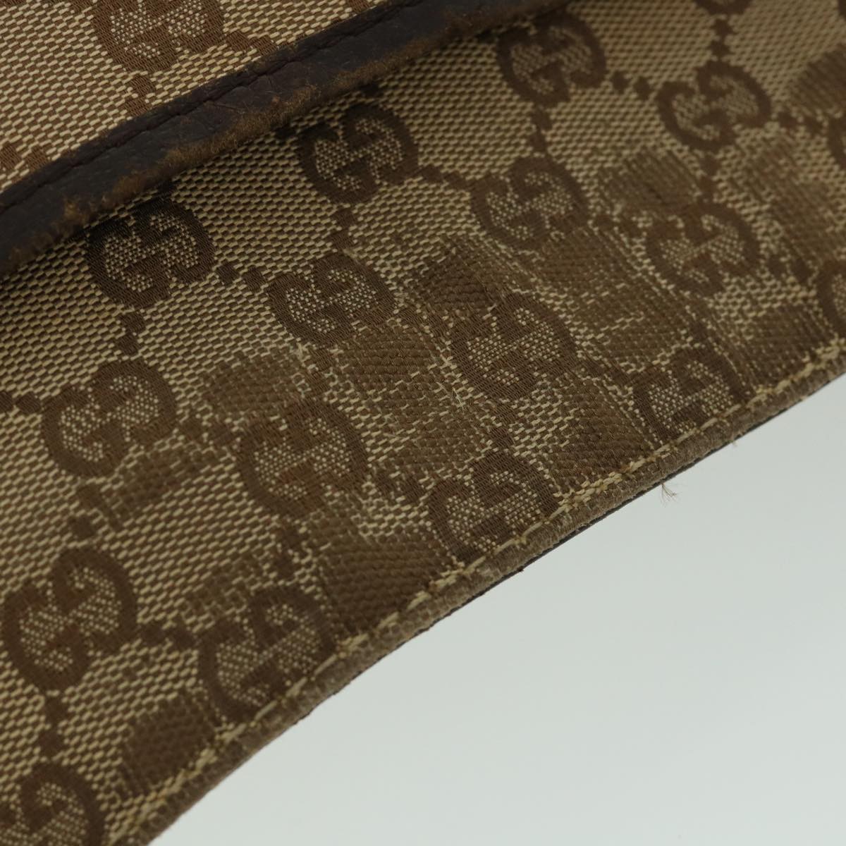 GUCCI GG Canvas Shoulder Bag Beige Brown 122791 ti1206