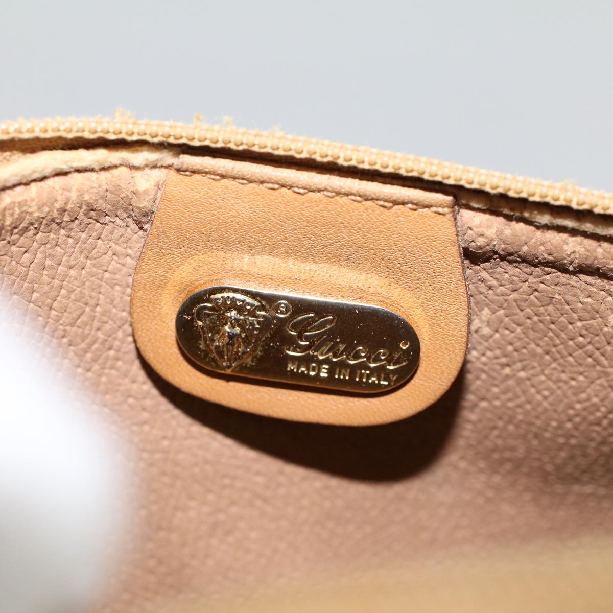 GUCCI Micro GG Canvas Web Sherry Line Clutch Bag Beige 014 904 0018 ti1207