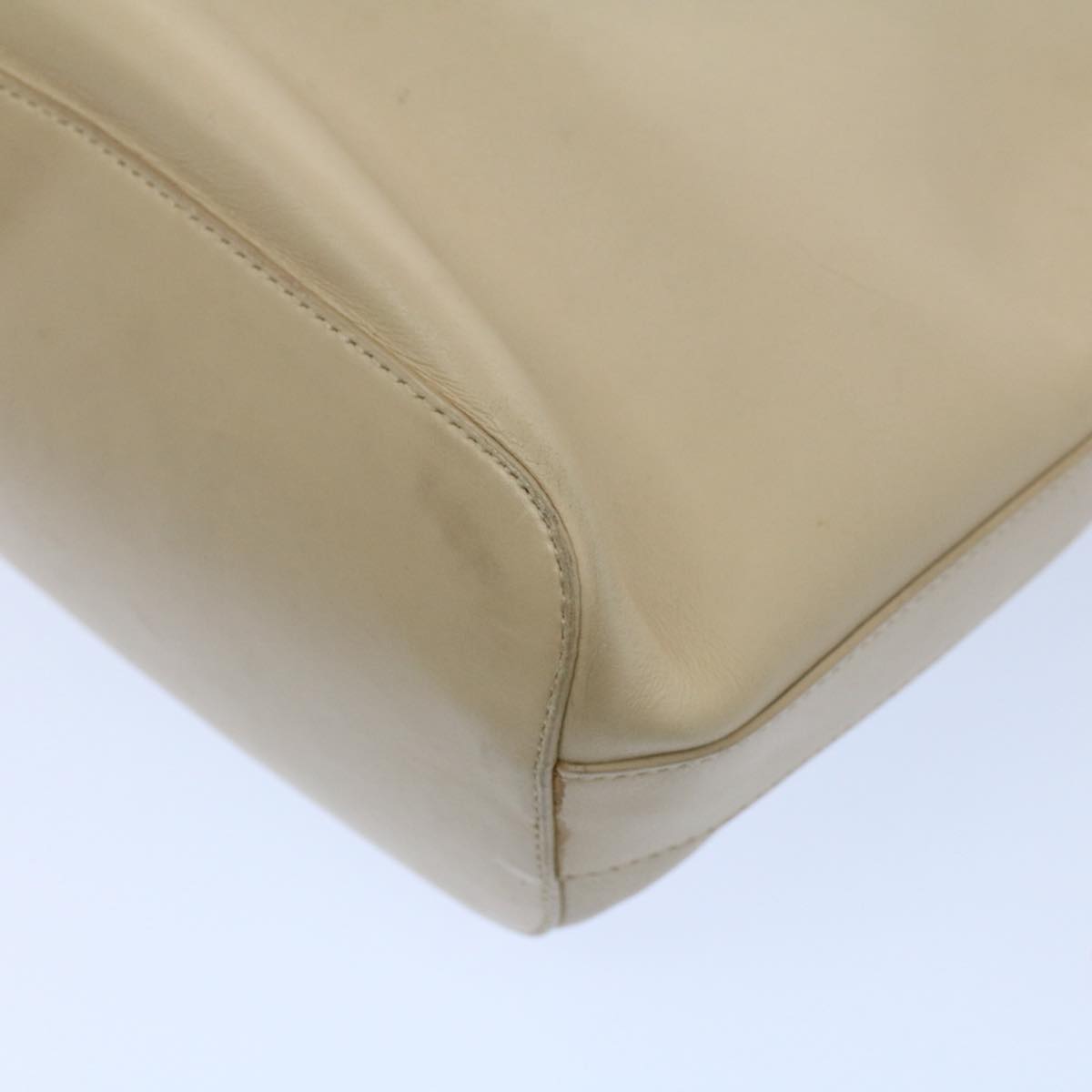 GUCCI Shoulder Bag Leather Beige ti1223
