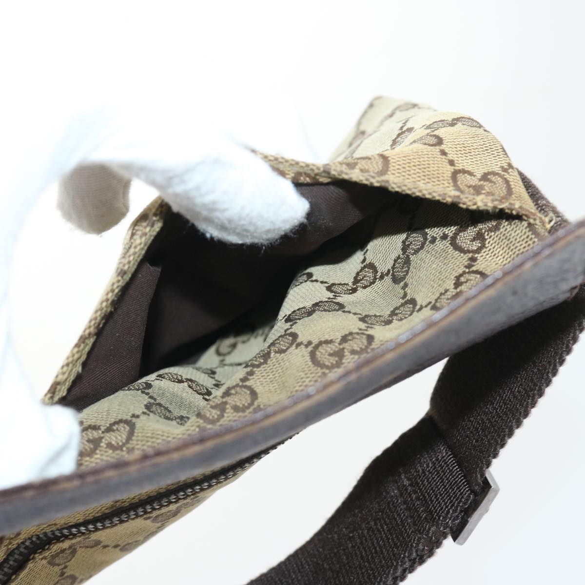 GUCCI GG Canvas Waist bag Beige 28566 ti1246