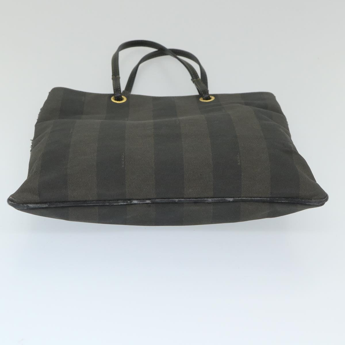 FENDI Pecan Canvas Tote Bag Coated Canvas Brown Black ti1269