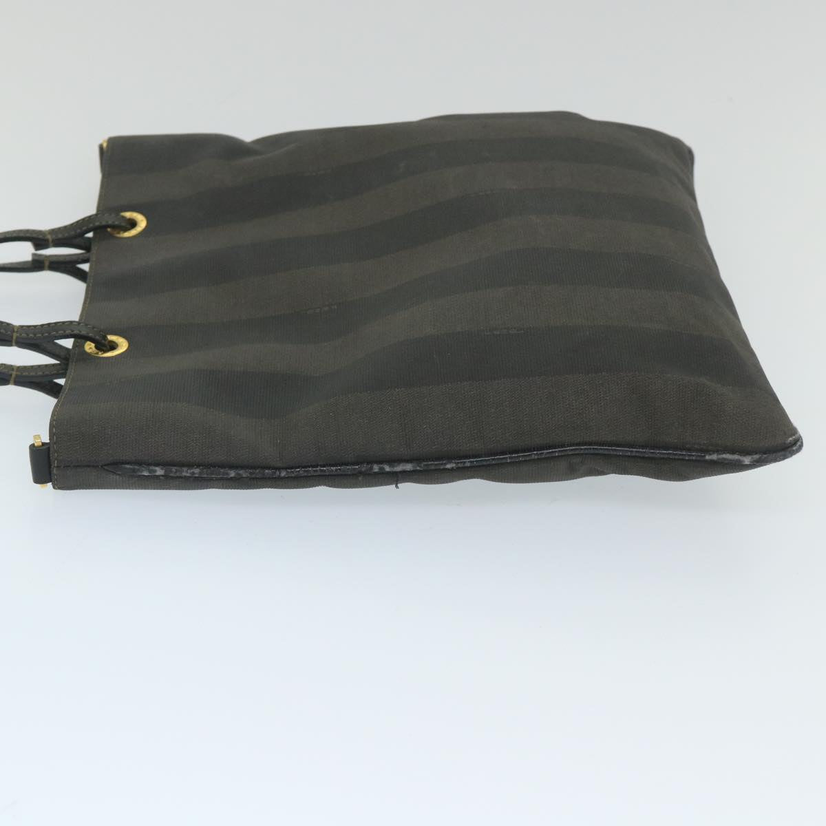 FENDI Pecan Canvas Tote Bag Coated Canvas Brown Black ti1269