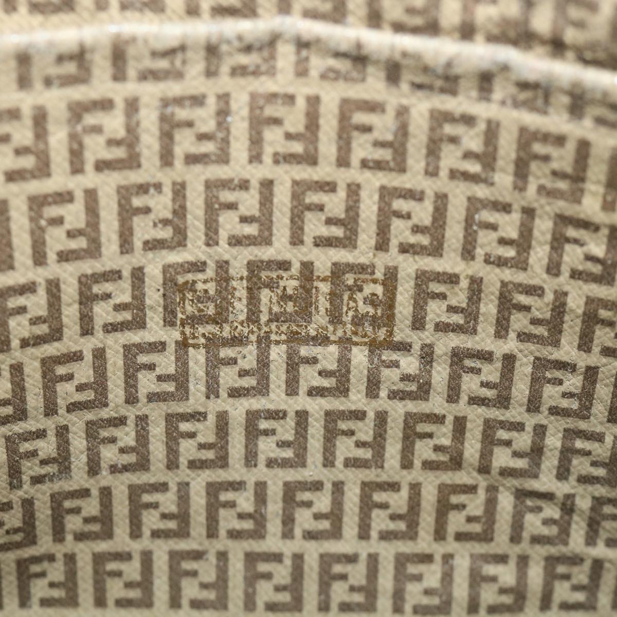 FENDI Zucchino Canvas Clutch Bag Coated Canvas Brown ti1272