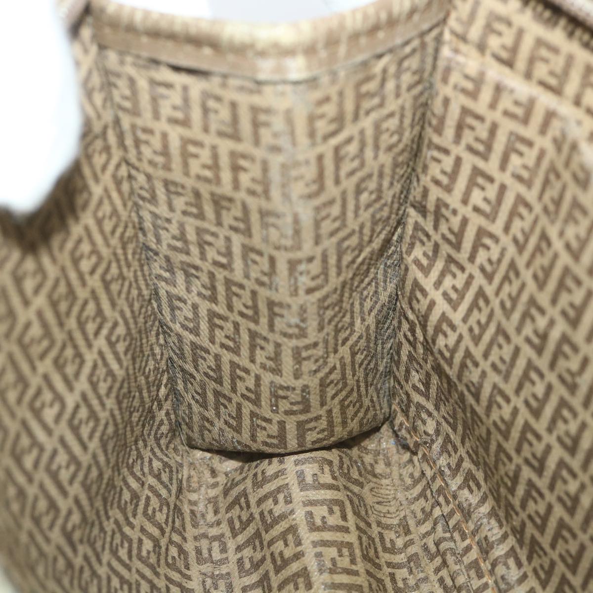 FENDI Zucchino Canvas Clutch Bag Coated Canvas Brown ti1272