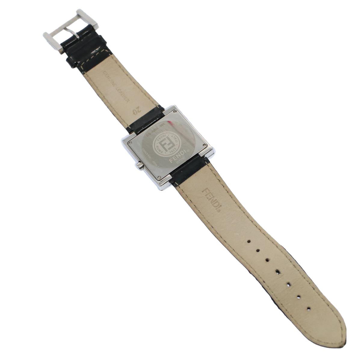 FENDI Watches Metal Enamel Black Silver ti1346