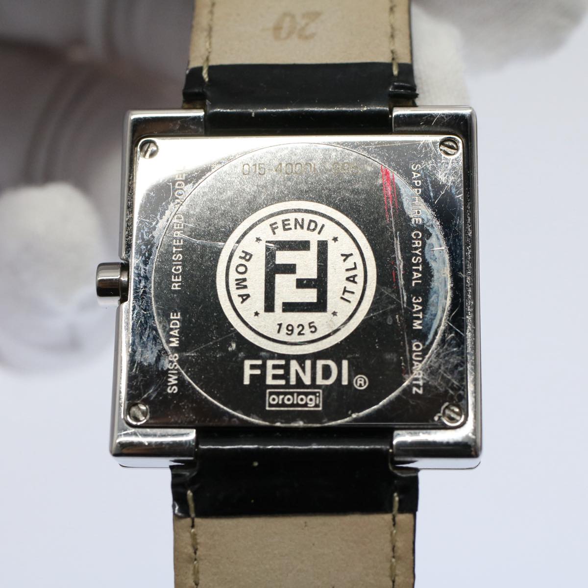 FENDI Watches Metal Enamel Black Silver ti1346