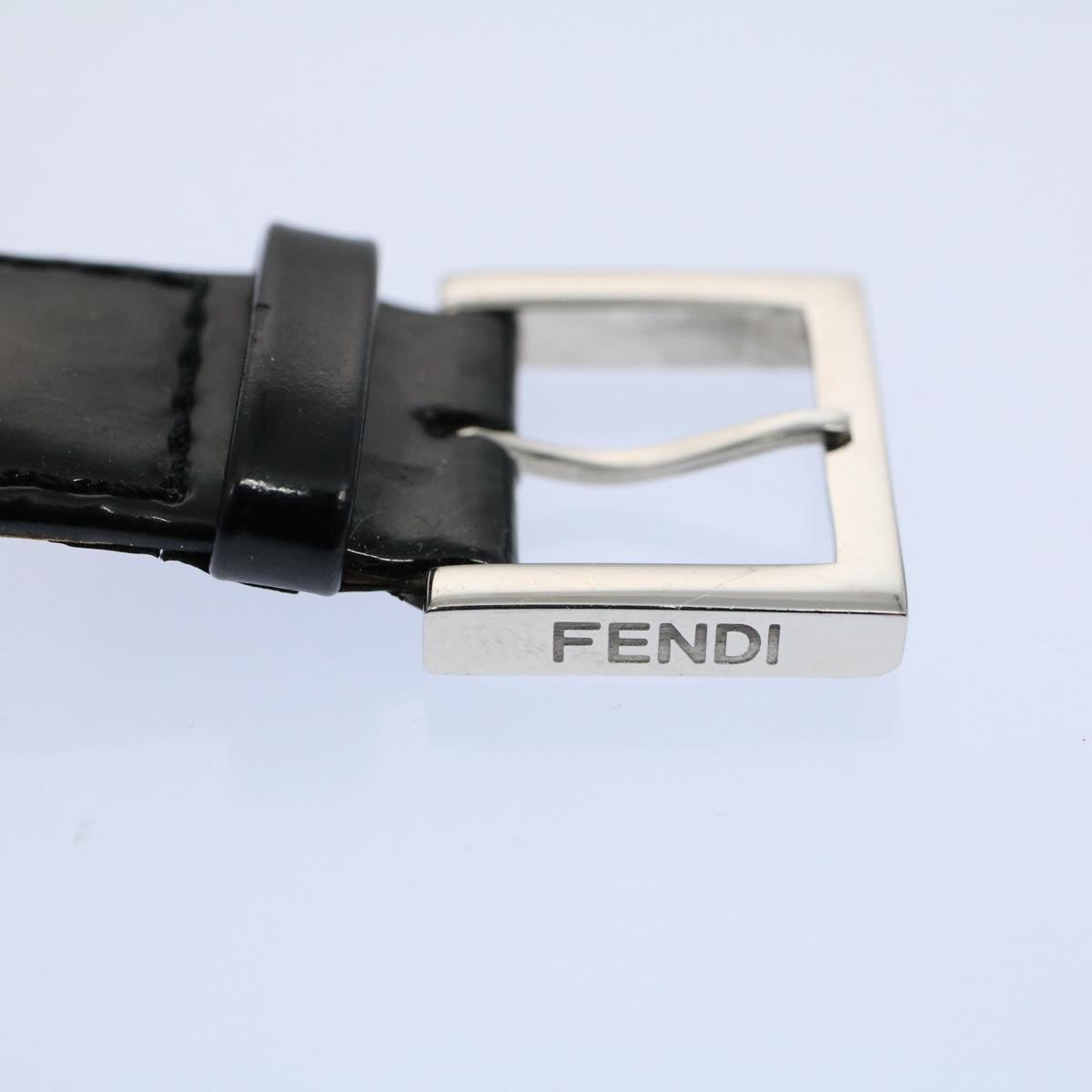 FENDI Watches Metal Enamel Black Silver ti1346