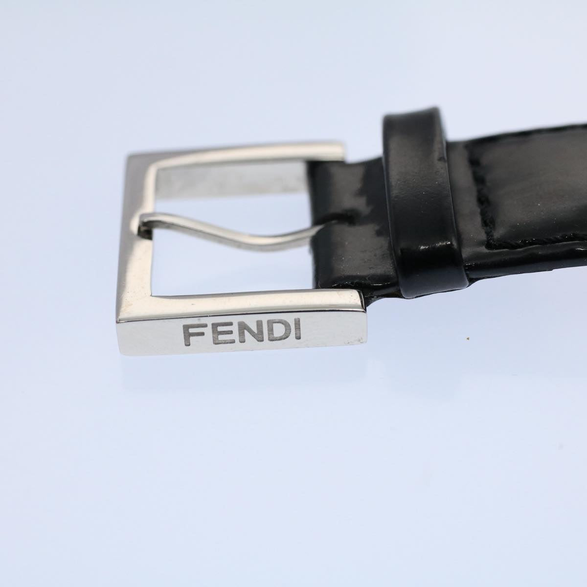 FENDI Watches Metal Enamel Black Silver ti1346
