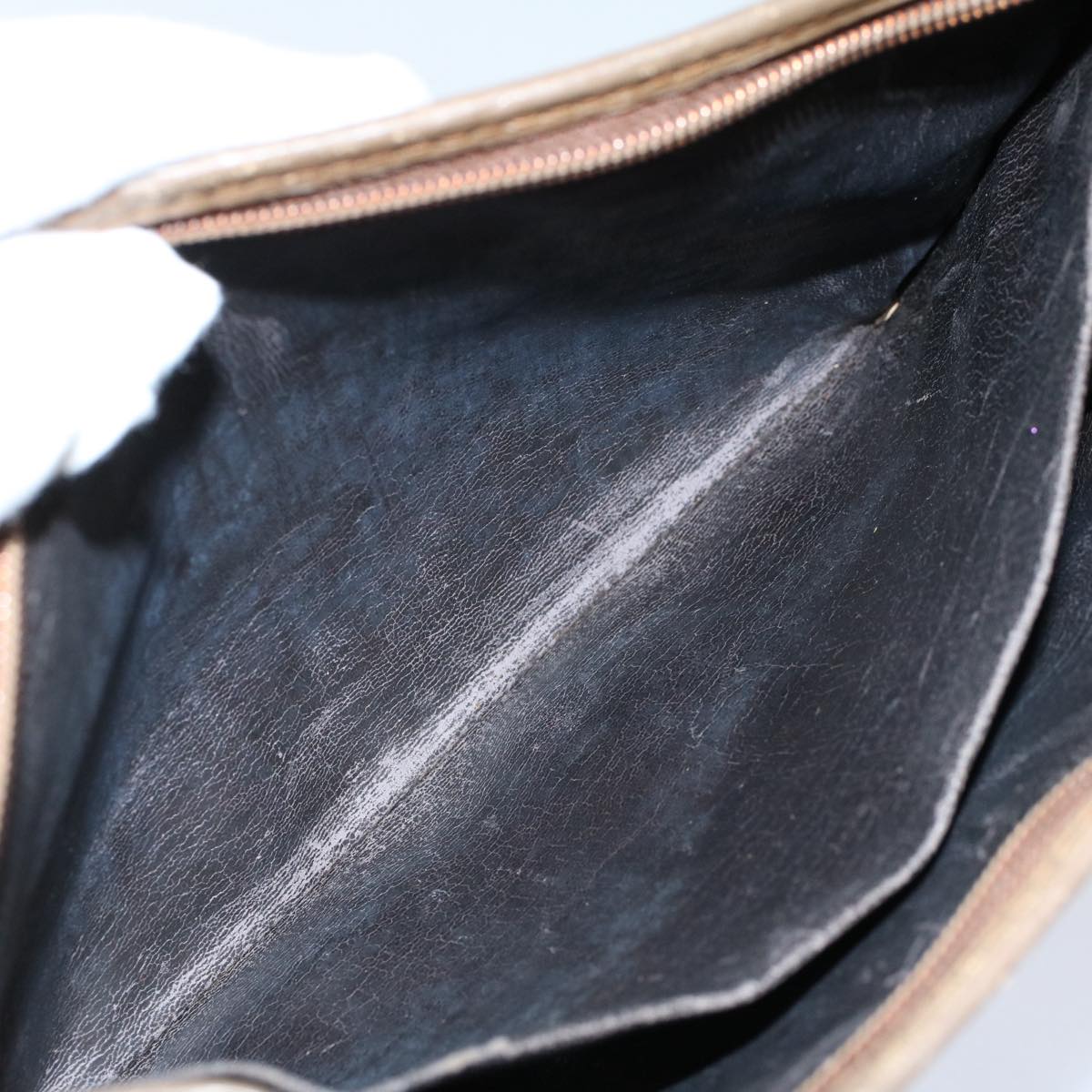 FENDI Zucca Canvas Zucchino Canvas Clutch Bag 2Set Brown Black ti1353
