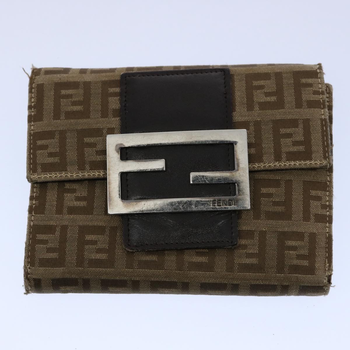 FENDI Zucchino Canvas Zucca Canvas Wallet 2Set Black Brown ti1399
