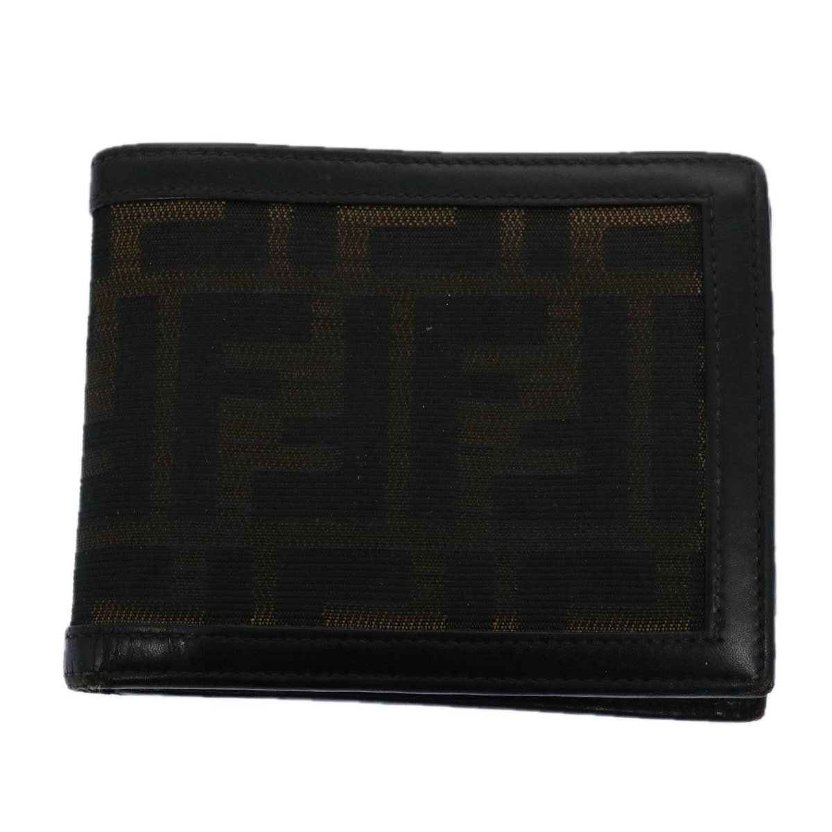 FENDI Zucchino Canvas Zucca Canvas Wallet 2Set Black Brown ti1399