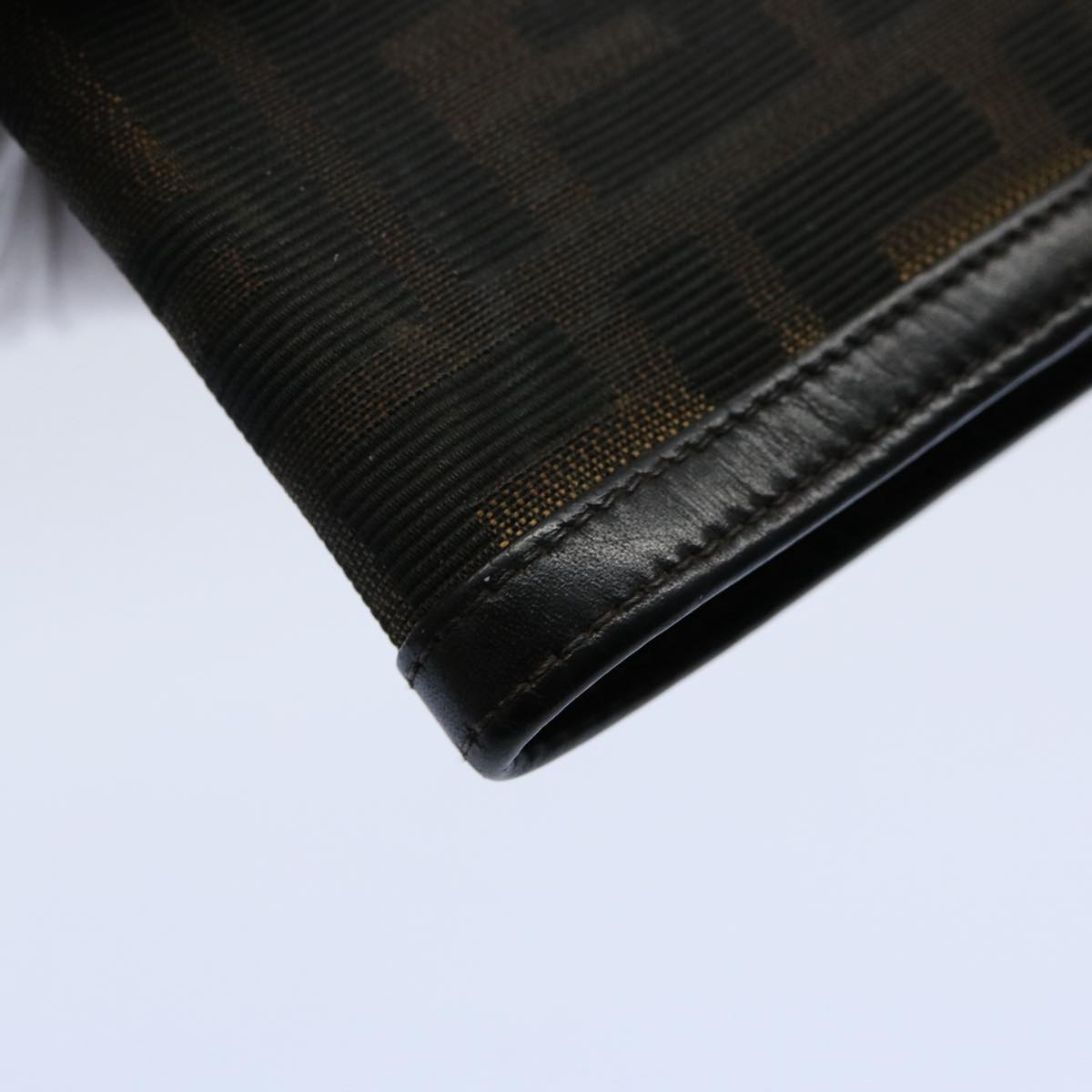 FENDI Zucchino Canvas Zucca Canvas Wallet 2Set Black Brown ti1399