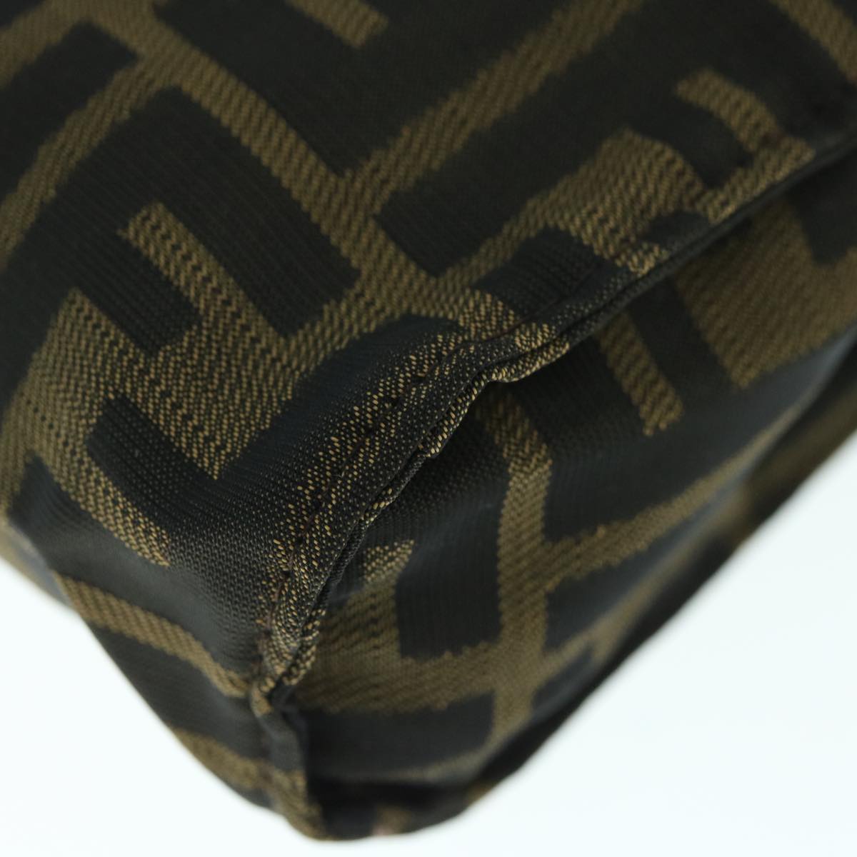 FENDI Zucca Canvas Pouch Black Brown ti1419