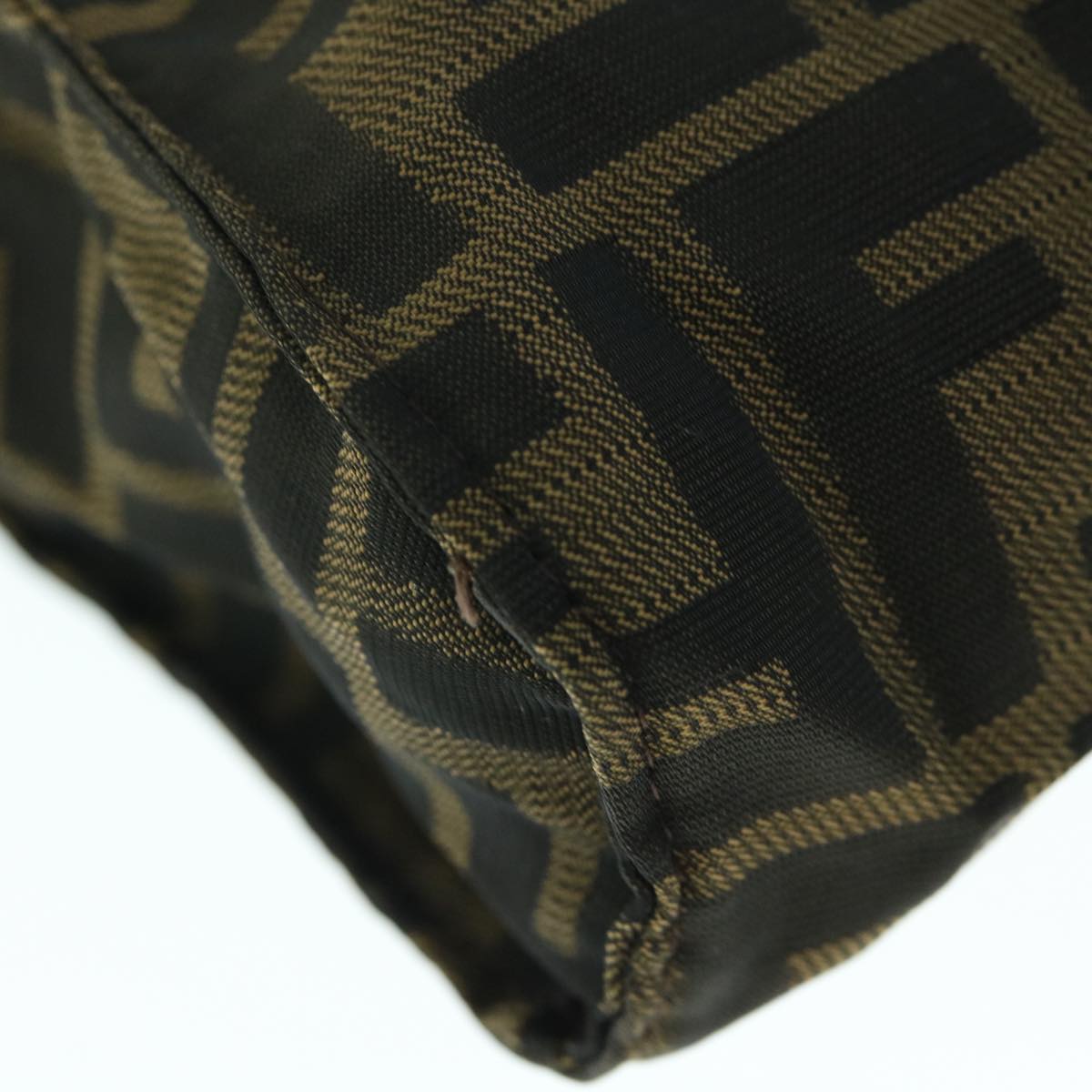 FENDI Zucca Canvas Pouch Black Brown ti1419