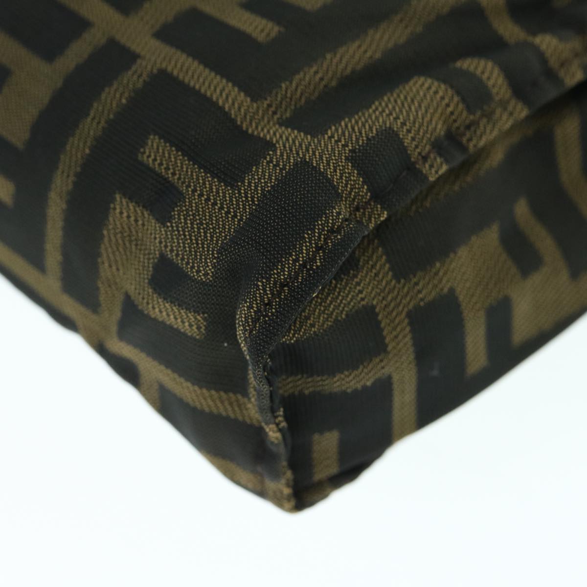 FENDI Zucca Canvas Pouch Black Brown ti1419