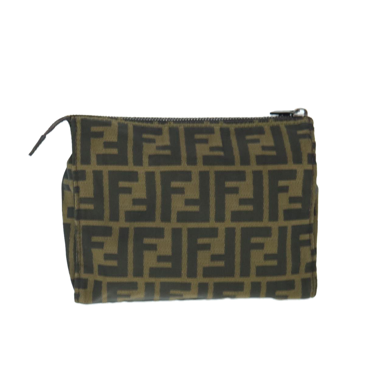 FENDI Zucca Canvas Pouch Black Brown ti1419