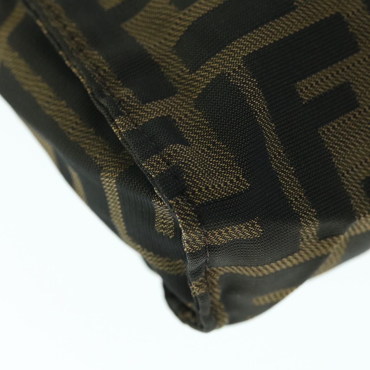FENDI Zucca Canvas Pouch Black Brown ti1419