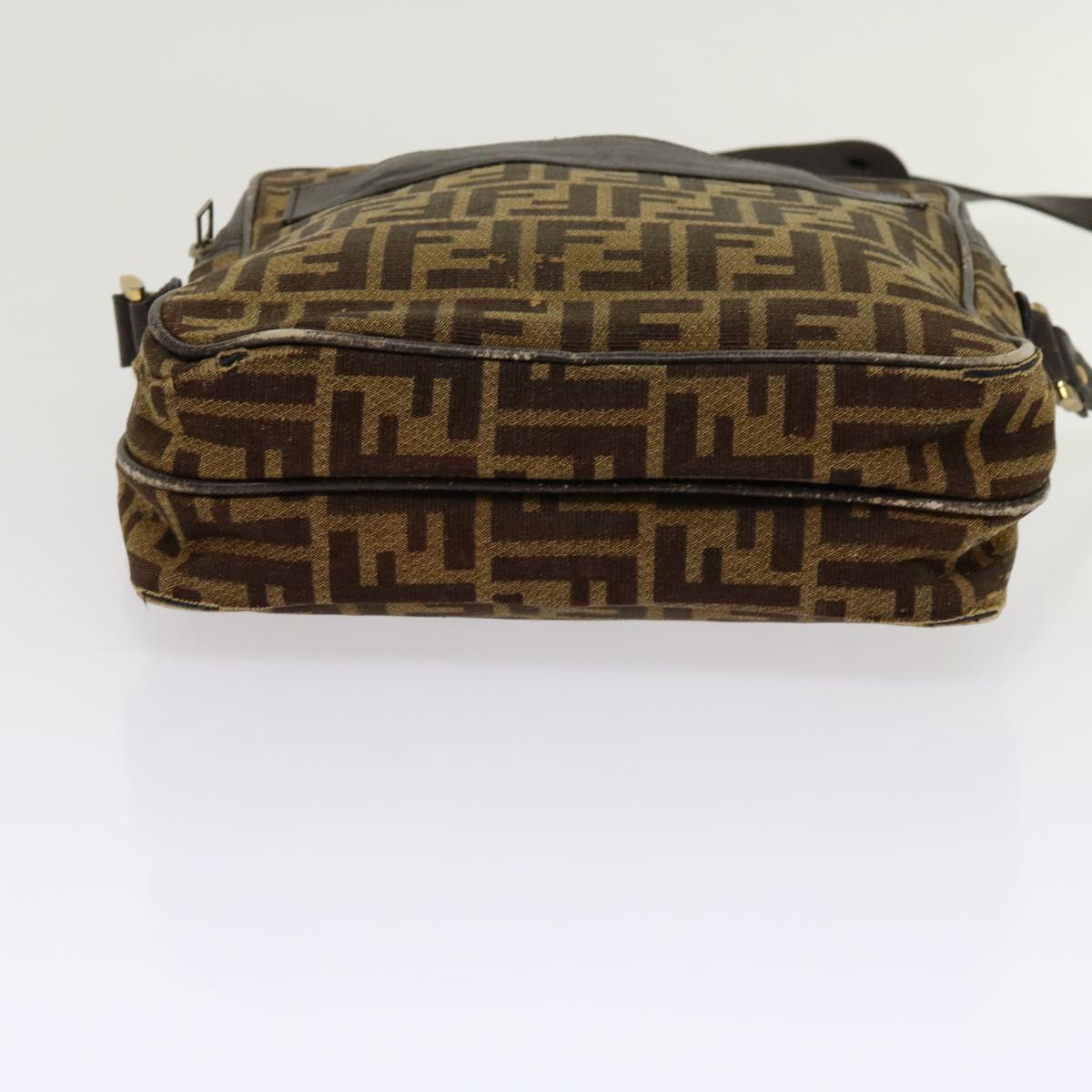 FENDI Zucca Canvas Shoulder Bag 2Set Brown Black ti1420
