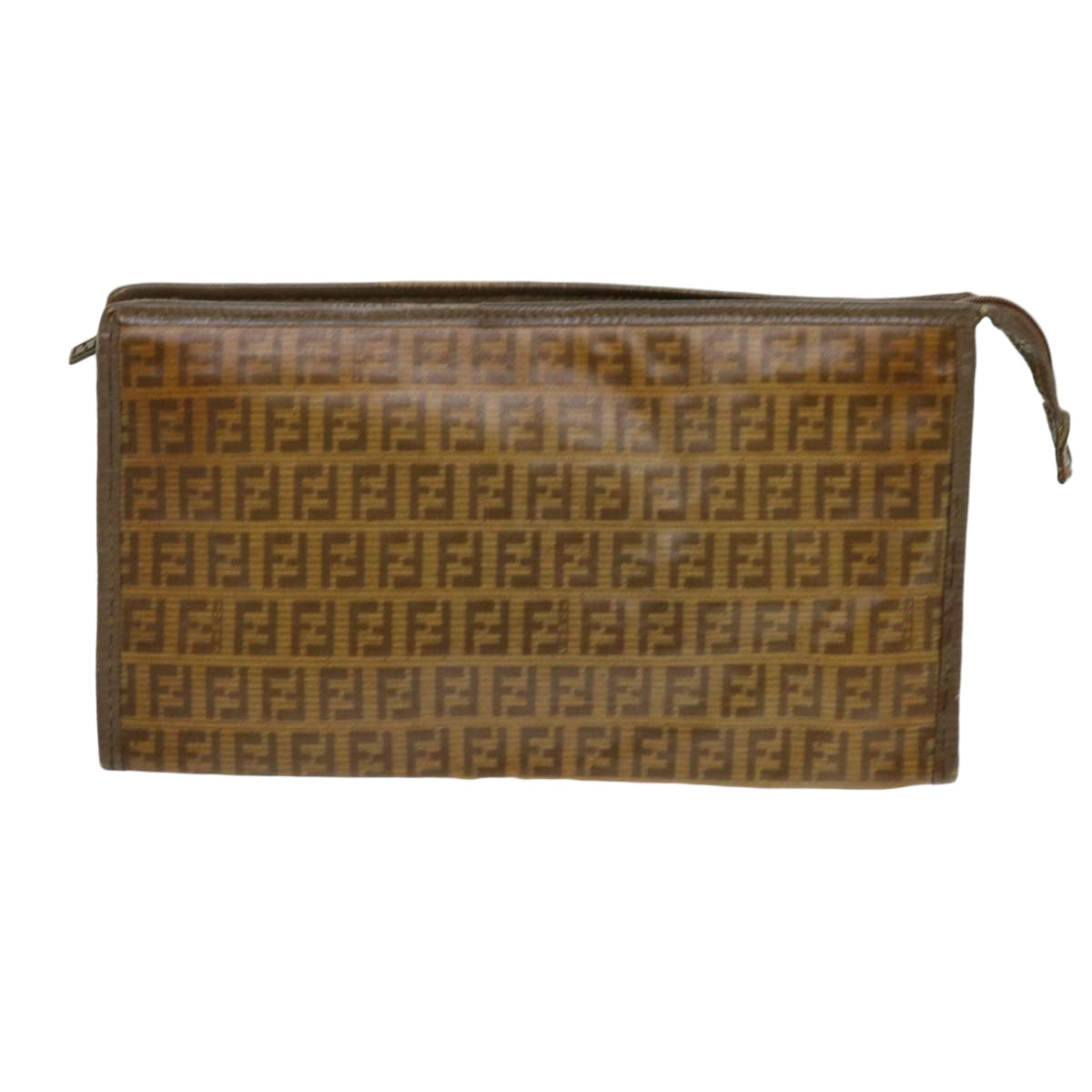 FENDI Zucca Canvas Shoulder Bag 2Set Brown Black ti1420