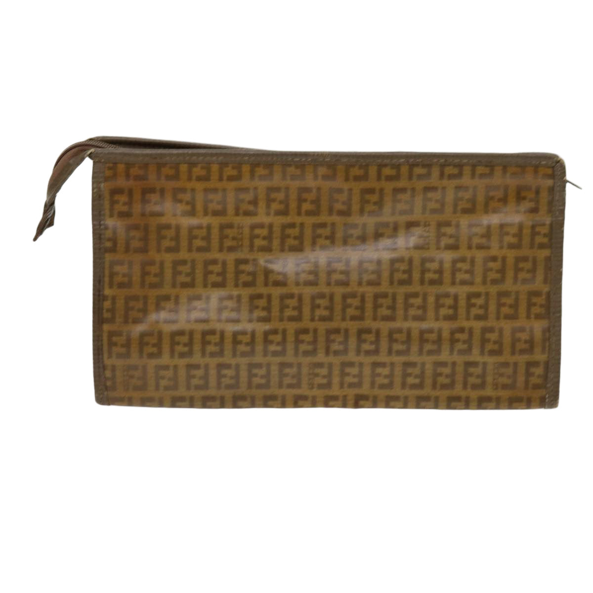 FENDI Zucca Canvas Shoulder Bag 2Set Brown Black ti1420