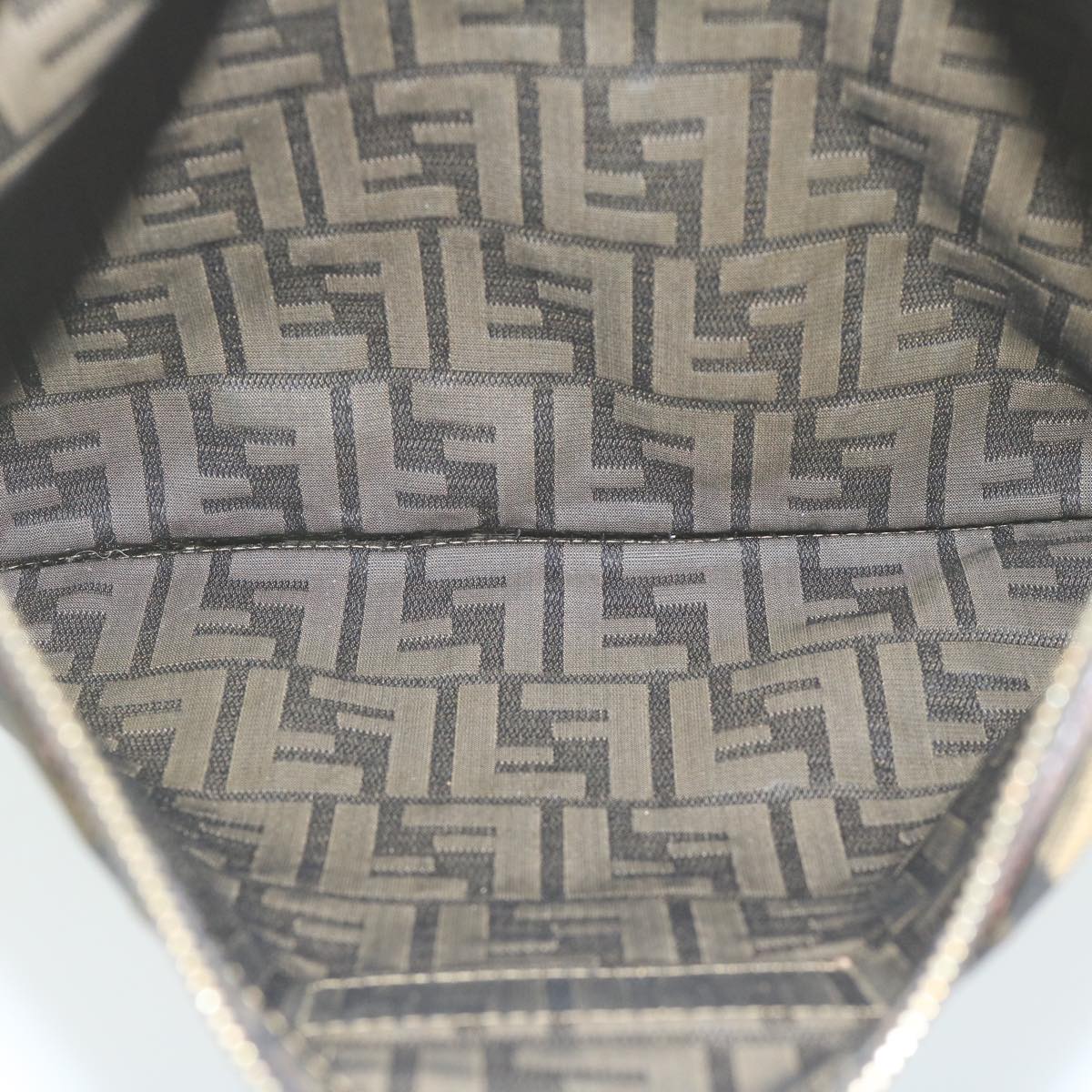 FENDI Zucca Canvas Pouch Black Brown ti1423