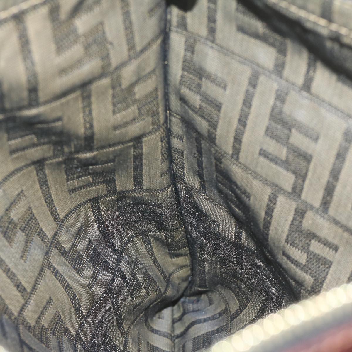 FENDI Zucca Canvas Pouch Black Brown ti1423