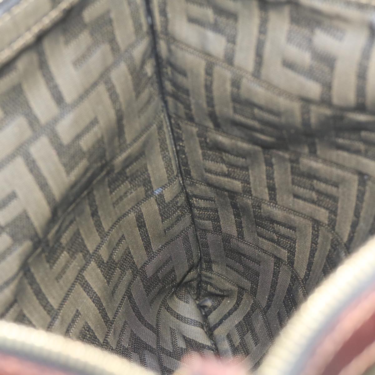 FENDI Zucca Canvas Pouch Black Brown ti1423