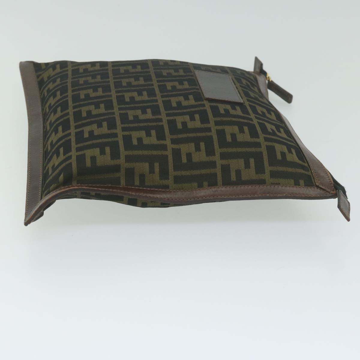 FENDI Zucca Canvas Pouch Black Brown ti1423